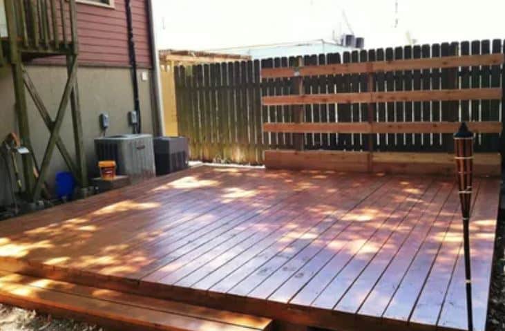 A deck built with Ted's Woodworking