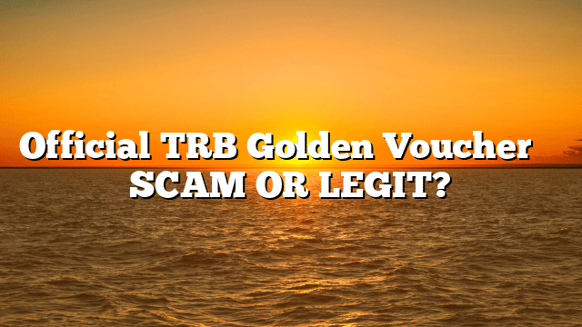 Official TRB Golden Voucher ⚠️ SCAM OR LEGIT?